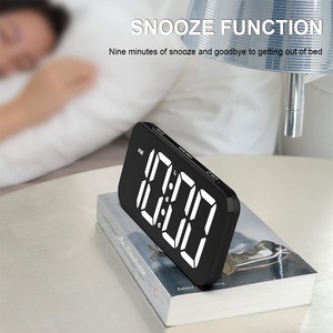 Led Và Gương Bàn Đồng Hồ Lớn Hiển Thị 12/24 Giờ Hiện Đại Điện Tử Đồng Hồ Báo Thức Cho Phòng Ngủ Nhà Phòng Khách Văn Phòng - Product Image 2