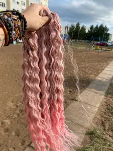 All'ingrosso Water Wave Crochet 30 pollici onda profonda Twist Hair dea sintetica trecce capelli ondulati Ombre estensione dei capelli biondi