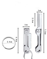Mini couteau pliant en acier inoxydable Edc porte-clés pendentif cadeau déballage couteau Express couteaux d'extérieur portables