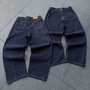 Jeans Oversize in <span class=keywords><strong>cotone</strong></span> da <span class=keywords><strong>uomo</strong></span> ricamati su misura streetwear di alta qualità per lavare <span class=keywords><strong>pantaloni</strong></span> <span class=keywords><strong>larghi</strong></span> in Denim Jeans <span class=keywords><strong>pantaloni</strong></span> per <span class=keywords><strong>uomo</strong></span> - Product Image 3
