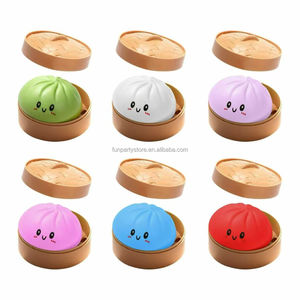 Wholesale Colorful Rainbow Dumpling Stress <b>Balls</b> Pu Material Sensory <b>Squeeze</b> Toy Soft 8.5cm Promotional Fidget Toy - Product Image 2