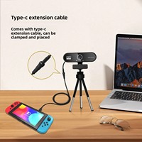 Webcam USB HD 1080P & 4K à Mise au Point Automatique Noire 2MP pour Diffusion en Direct avec Capteur d'Image CMOS en Stock