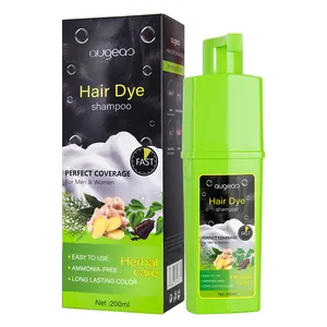 Ready to ship natural hair coloring ammonia free dye speedy hair color shampoo for men and female