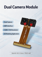 Módulo de Cámara Digital de Doble Lente ZYKD, Interfaz Mipi, Escaneo de Alta Definición, Modelado 3D, 1 Millón de Píxeles, Compatible con Personalización