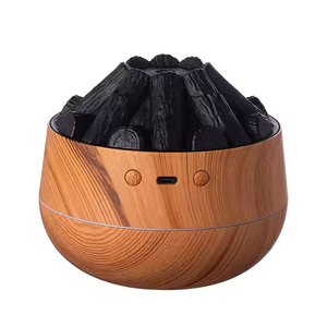 New Flame Volcano Oxygen <strong>Humidifier</strong> Household 3D Simulated Charcoal Fire Aroma Diffuser Mist Ultrasonic Flame <strong>Humidifier</strong> - Product Image 6