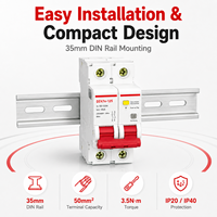 Disjoncteur haute intensité DZ47v-125 MCB 1P 2P 3P 4P 63A 80A 100A 125A 230V 400V AC 10kA Courbe C D Rail DIN