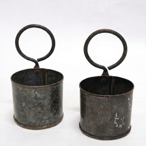 Vintage <b>Rustic</b> Iron Hanging Bottle Holder Flower Vase Pot Decorative Kitchen Utensil Holder for <b>Console</b> <b>Table</b> Living Room - Product Image 3