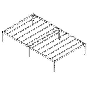 Top Rank 1 vente qualité moderne noir simple métal japonais Super King cadre <span class=keywords><strong>de</strong></span> lit conception peu encombrante pliable pour hôtel scolaire - Product Image 1