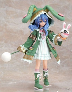 Figurine Anime Sexy 18CM DATE A LIVE Himekawa Yoshino avec Cape à Capuche et Oreilles de Lapin Vertes, Modèle de Poupée, Jouet, Cadeau, Collection PVC - Product Image 4