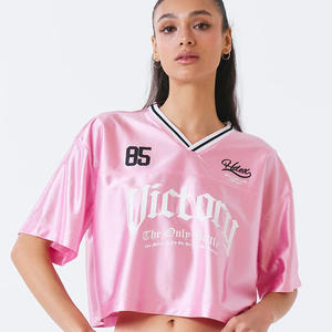 Lässige Fußball trikots für Frauen Individuell bedrucktes Logo Großhandel Fußball-Team-Shirts für Sommerkleid ung - Product Image 3