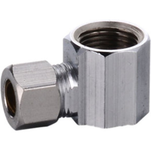 OD.COMP. X FEMALE ELBOW 3/8&quot;OD*1/2&quot;FIP Plated Brass Quick Connect <strong>Pipe</strong> <strong>Fittings</strong> Air Hose Tube Connector - Product Image 1