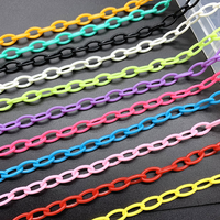 Chaîne acrylique multicolore 40cm/50cm pour suspension à lunettes 6*8mm Chaînes en plastique