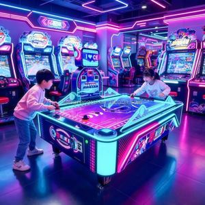 Machine de jeu de hockey personnalisable pour l'interaction parent-enfant, appareil de divertissement à monnayeur et pliable - Product Image 3