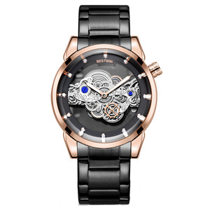 BESTWIN Men's Business Personality Quartz Watch Through the Bottom Steel Belt Luminous <b>Perspective</b> Watch Trend Watch Relojes - Product Image 2