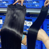 Peluca de mujer personalizada de tres piezas, sin cabello humano, de gran volumen, de una sola pieza, se puede decolorar y rizar