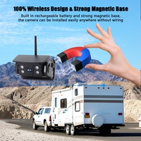 Kit Caméra AHD Sans Fil pour Camion, Système de Surveillance 360° pour Voiture, Moniteur de Recul 7 Pouces pour la Sécurité du Véhicule, DVR Solaire 1080P