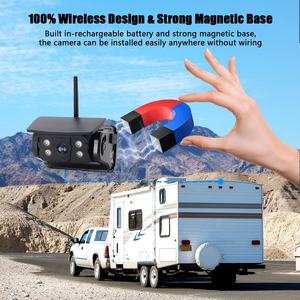 Kit Caméra AHD Sans Fil pour Camion, Système de Surveillance 360° pour <span class=keywords><strong>Voiture</strong></span>, Moniteur de Recul 7 Pouces pour la Sécurité du Véhicule, DVR <span class=keywords><strong>Solaire</strong></span> 1080P - Product Image 3