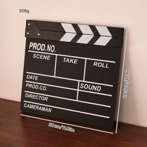 Clapboard <span class=keywords><strong>de</strong></span> <span class=keywords><strong>réalisateur</strong></span> en bois personnalisable avec logo, décorations créatives, pour studio <span class=keywords><strong>de</strong></span> télévision et <span class=keywords><strong>de</strong></span> cinéma - Product Image 3
