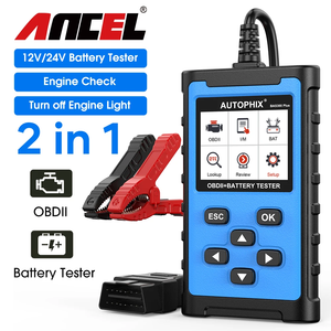 Autophix BAS300 <span class=keywords><strong>Plus</strong></span> 6/12/24V Probador de batería OBD2 Motor Check 2 en 1 Escáner automotriz Lector de código OBD 2 Herramientas de diagnóstico de coche - Product Image 1
