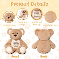 Oso de Peluche Personalizado Inspirador, Te Eres Más Valiente, Crees en Ti, Regalo de Graduación, Ánimo para Mujeres