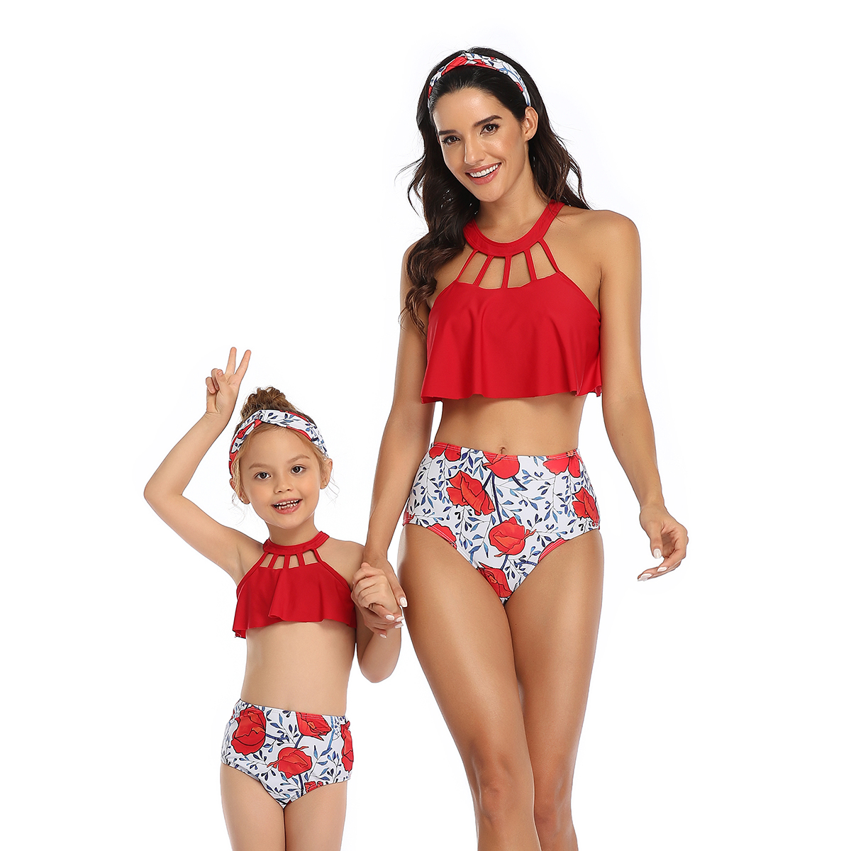 Swimwear Girl Mother Daughter Matching Swimming Suit Outfits Swimwear Bikini Sets Swimwear Women And Baby Girl Mini Bikini Mom And Me Matching
