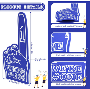 Custom Printing Fans Foam <strong>Fingers</strong> Cheer Gloves We're Number 1 Cheerleading Props Sponge Cheer One <strong>Finger</strong> Gloves Cheerleader Gift - Product Image 2
