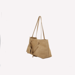 Borsa Tote Minimalista in Pelle Scamosciata, Borsa a Spalla Casual Morbida in Pelle Scamosciata, Borsa Capiente per Uso Quotidiano <span class=keywords><strong>da</strong></span> Donna - Product Image 1