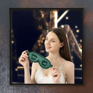 Luxury 3D Contoured Cup <b>Sleep</b> <b>Light</b> Blocking Cotton Night Blindfold Eye Mask With Elastic Strap for Travel - Product Image 2
