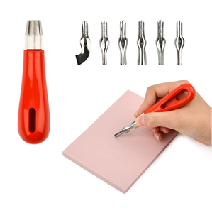 Vente flash : Bloc de <span class=keywords><strong>gomme</strong></span> <span class=keywords><strong>à</strong></span> effacer, ensemble de sculpture, outils de découpe pour linoléum, kit de fabrication de tampons pour linoléum pour le bricolage - Product Image 1