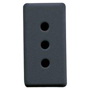 Enchufe de Pared Gewiss 250V 10A 2P+T con Conexión a Tierra Estándar, Plástico Negro GW21201 - Product Image 1