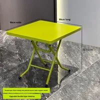Table ronde pliable moderne en acier inoxydable à double couche pour petit appartement, location de maison, salle à manger, usage domestique, devoirs, extérieur, stand