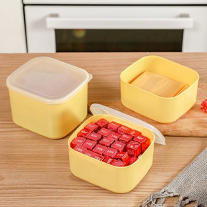 Moderno Contenedor de Mantequilla Hermético de Plástico de 820ml/600ml con Diseño Envolvente para Almacenamiento de Alimentos en la Cocina del Hogar, Apto para Refrigerador - Product Image 5