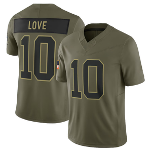 2025 Salute to Service Meilleure Qualité 10 # Amour 17 # Allen 26 # Barkley 54 # Maillot de football américain Warner Stitched - Product Image 2