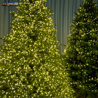 Guirlande lumineuse LED 4000/5000, pas de 50 mm, à brancher, pour Noël, avec télécommande, décoration en cuivre, scintillante, à lumières fixes