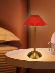 Minimalist Brass Table Lamp White Metal Cylindrical Shade E26 LED Warm White Light <b>Push</b> <b>Button</b> <b>Switch</b> Living Room Decor Middle - Product Image 4