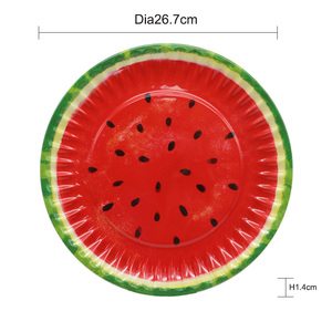 Écologique fruits fantaisie pastèque mélamine vaisselle fête en gros designer plaques - Product Image 4