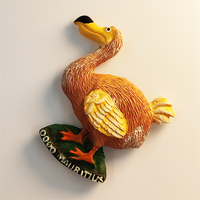 Maurice Tourisme Souvenir Dodo Aimants pour réfrigérateur Peinture créative Résine Artisanat Style Animal Autocollant magnétique pour la décoration intérieure