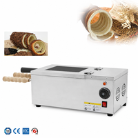 Máquina Eléctrica Comercial para Chimney Cake, Horno Húngaro para Kurtos Kalacs, Fabricante de Panecillos de Acero Inoxidable para Helados