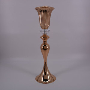 Gold Wedding Flower Table <strong>Vase</strong> <strong>Stand</strong> by Road Leader for Center Piece Decoration - Product Image 1