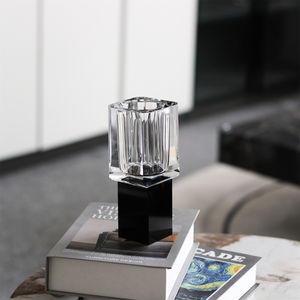 2024 नई आगमन मशाल सरल काले vase के लिए अन्य घरेलू सजावट के लिए वाणिज्यिक थोक क्रिस्टल फूल vase - Product Image 4