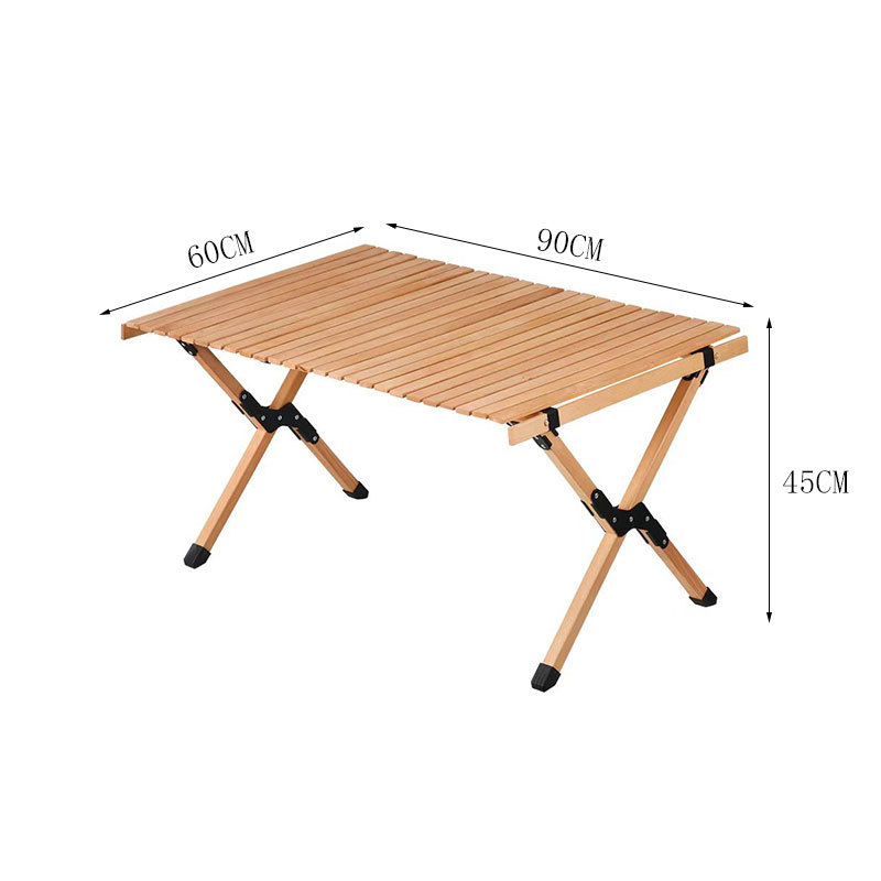 120 X 60CM Portable Outdoor Folding Beach Picnic Table BBQ Roll Up Wooden Folding