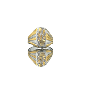 DIVYORO Bague moderne pour homme en cuivre et laiton plaqué or, bijou classique et festif pour fêtes, mariages, anniversaires et usage quotidien - Product Image 3
