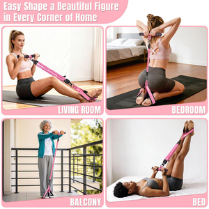 Banda <span class=keywords><strong>de</strong></span> <span class=keywords><strong>Resistencia</strong></span> Multifuncional Mejorada con 3 Tubos Ajustables para Entrenamiento <span class=keywords><strong>de</strong></span> Cuerpo Completo, Abdomen, Cintura, <span class=keywords><strong>Brazos</strong></span>, Piernas y Fortalecimiento del Core - Product Image 2