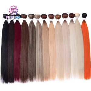 Top Girl 100g Naturale per Colore Ombre Biondo 22-40 Resistente al Calore Estensioni di Capelli Sintetici Lisci 100% Capelli Sintetici - Product Image 3