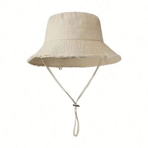 2025 Summer New Arrival Fashion Trendy Faded Cotton Raw Fringed Edge Bucket <b>Hat</b> <b>for</b> Women Men Sun Shade - Product Image 4