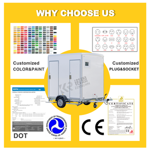 Toilettes mobiles de luxe de haute qualité, pratiques et portables, noires et blanches, pour le camping - Product Image 2