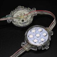 Corps extérieur de PC de la source lumineuse IP67 de point du pixel SMD LED de 50mm RVB 7 pour des murs d'hôtel