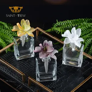 2024 Ramadan New Design 100ml Crystal Glass Gift Giveaways Flower Perfume Bottle Crystal