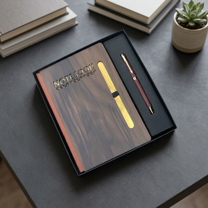 Agenda Ejecutiva A5 de PU con Bolígrafo Metálico, Caja de Regalo, 100 Hojas, Tapa Dura con Impresión UV para Marca Corporativa - Product Image 3