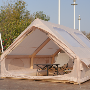 Grande tente de camping automatique rapide, imperméable, de couleur kaki, pour la plage, pour les fêtes de famille, bon marché, double, préfabriquée, gonflable - Product Image 3